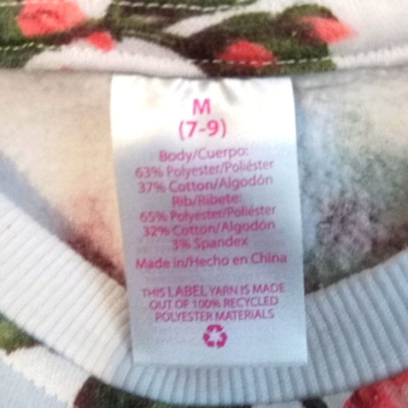 🤍💙🩷🧡 NWOT Womens No Boundaries Floral Print Sweater Large Fun Party Date - Picture 3 of 4